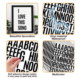 Macro detail of waterproof vinyl alphabet stickers showing self-adhesive peeling action