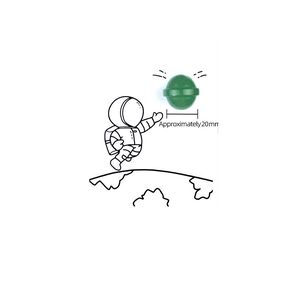 20mm healing green natural crystal agate stone with creative astronaut illustration