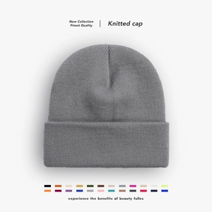 Knitted Beanie Hat Acrylic Solid Color Warm Windproof Ribbed Cuffed Winter Autumn Daily Casual Outdoor Unisex Accessory