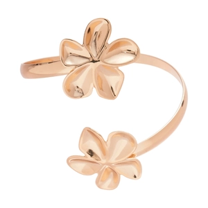 Minimalistisches Armband in Roségold mit glänzenden Blumen für Damen im Metal-Look