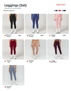 Sélection de couleurs pour leggings de yoga sans couture à taille haute en sept teintes