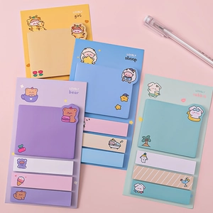 Cute Cartoon Animal Sticky Notes And Index Tabs Self Adhesive Stationery For Student Office Lovely Bear Rabbit Deer Sheep