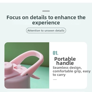 Detail of pink spray bottle lid with integrated matte handle for outdoor portability