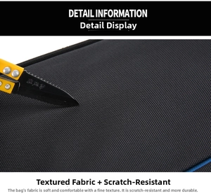 Macro shot of scratch-resistant oxford fabric being tested for durability on a backpack
