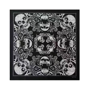 Gothic 100 Percent Cotton Bandana Skull Paisley Print Square Scarf For Men Women Outdoor Cycling Hiking Headwear Neck Wrap