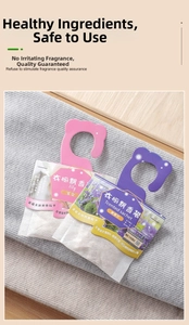 Lavender and lily scented wardrobe sachets with bear hooks for closet fragrance