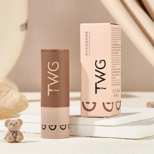 Detail view of 2g hairline shadow stick on stone steps with product packaging box