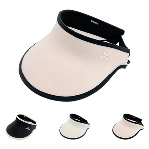 Cappello Visiera Parasole Donna Tesa Larga Protezione UV Poliestere Traspirante Regolabile Senza Cuciture Moda
