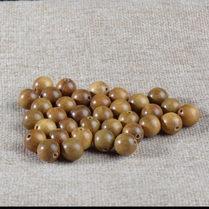 Natural Argentine sandalwood loose beads with wood grain for DIY jewelry making