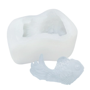 Stampo in silicone a forma di pesce rosso 3D per cubetti di ghiaccio e resina DIY
