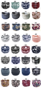 Grid view of 32 bohemian elastic headbands with diverse floral and geometric patterns