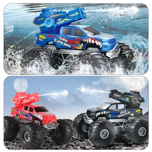 Waterproof 4x4 remote control monster truck for kids with water shooting feature
