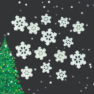 Snowflake Resin Flatbacks Glow In The Dark Glitter DIY Decoration For Phone Case Hair Accessories Christmas Ornaments