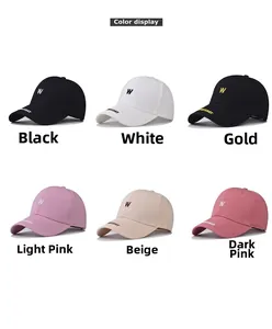 Six coloris de casquettes de baseball en coton lavé avec broderie 3D de lettres