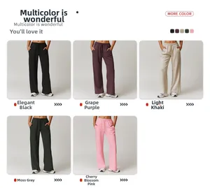 Detailansicht der High-Waist-Jogginghose mit Kordelzug und Seitentaschen in fünf Farben