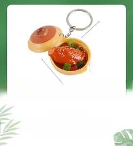 Porte-clés modèle miniature de riz en pot avec diamètre 4.5cm et longueur de 6cm