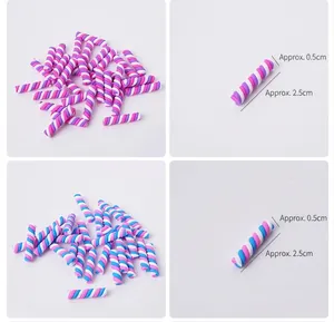 Mini bâtonnets de guimauve en pâte polymère pour loisirs créatifs, détails de 2,5 cm