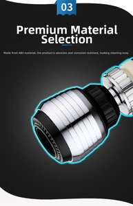 Close-up of durable ABS faucet aerator with wear-resistant and anti-corrosion material