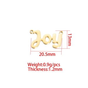 Pendentif Joy en or poli avec dimensions de 20,5x13mm et épaisseur de 1,2mm