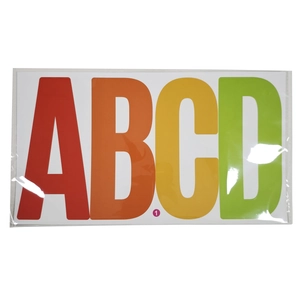 Waterproof 6-inch colorful alphabet stickers A-D for vehicles and outdoor signage