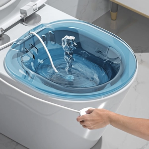 Sitz Bath Basin For Toilet Postpartum Care Hemorrhoid Relief Personal Hygiene Soaking Transparent Plastic Bidet