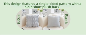 Detailed comparison of striped velvet cushion cover in light blue with smooth back finish