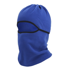 Cagoule bleue en polaire thermique pour le cyclisme et la protection de ski