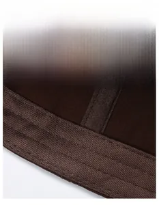 Detail of the widened sweatband inside the vintage washed baseball cap showing stitching
