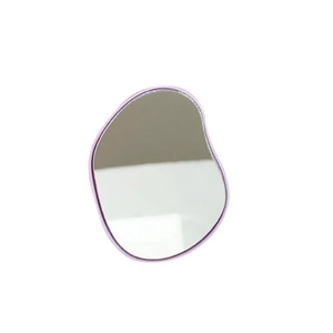 Minimalist lavender irregular folding mirror with telescopic air cushion stand for phones