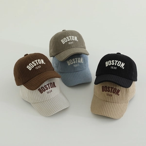 Casquette Boston 1630 en velours côtelé pour enfants en plusieurs couleurs