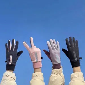 Waterproof windproof winter thermal touchscreen gloves in multiple colors for outdoor sports