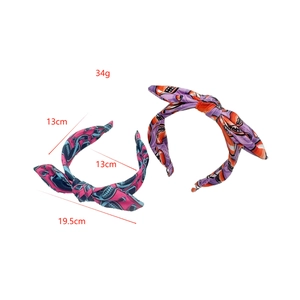 Detailed dimensions of bow headbands showing 19.5cm width and 13cm height