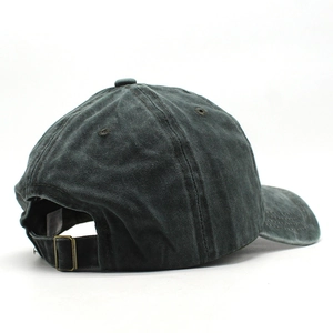 Cappellino da baseball unisex in cotone lavato vintage con ricamo 42 e fibbia in metallo