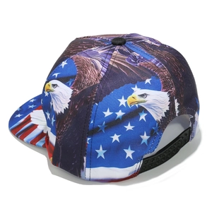 Detailoverzicht van de verstelbare snapback-sluiting op de adelaar vlag snapback