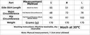 Tableau des tailles pour ensemble blazer et jupe zébré avec mesures de taille
