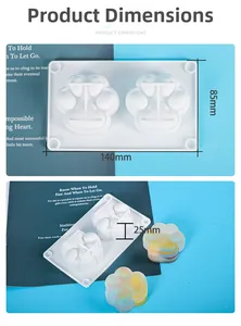 Cat paw silicone mold product dimensions showing 140mm length and 85mm width for DIY crafts