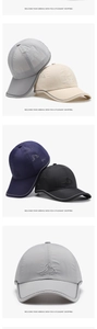 Détail de casquettes de baseball séchage rapide avec broderie JUNGLE GILL et aération