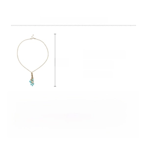 Detailed size chart for vintage bohemian stone tassel necklace with iron and alloy specs