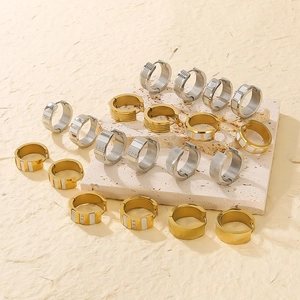 18k gold and silver plated stainless steel hoop earrings with cubic zirconia and natural stone