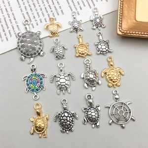 Turtle Tortoise Charms Pendants Zinc Alloy Antique Silver Gold For DIY Jewelry Making Necklaces Bracelets Marine Animal Style