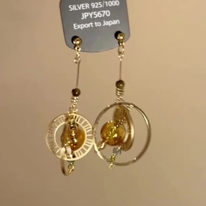 Planet Galaxy Drop Earrings With 925 Sterling Silver Earring Post Hollow Round Celestial Vintage Jewelry For Women