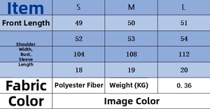 Größentabelle für Damen Kurzarm-Pullover mit Maßen für Brust und Länge in cm