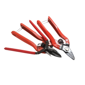Professional red-handled round nose and needle nose jewelry pliers made in Korea