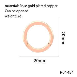 Makroaufnahme des rosévergoldeten 20mm Hufeisenverschlusses mit Öffnungsfunktion
