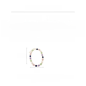 Size chart showing vintage square crystal necklace dimensions and weight specifications