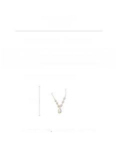 Paramètres de taille détaillés du collier avec pendentif goutte d'eau en strass