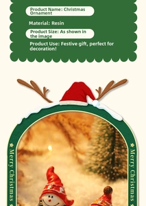 Close-up of resin Santa Claus miniatures with Christmas tree and warm holiday lights