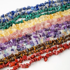 Mixed natural irregular crystal quartz beads strands in various vibrant colors for DIY jewelry