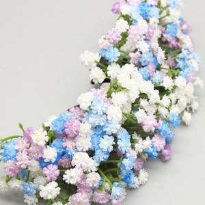 Elegant floral hair clip with white blue and purple starflower cluster for women