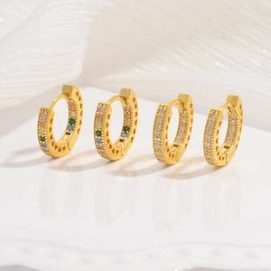 925 Sterling Silver Heart Hoop Earrings For Women Luxury Colored White Zirconia Hollow Heart Huggie Earrings Fashion Jewelry Gift